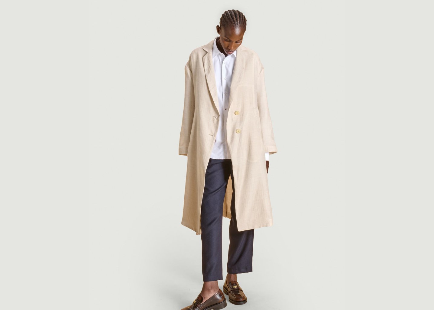 l'exception Le Manteau Nacre Crème Soubacq