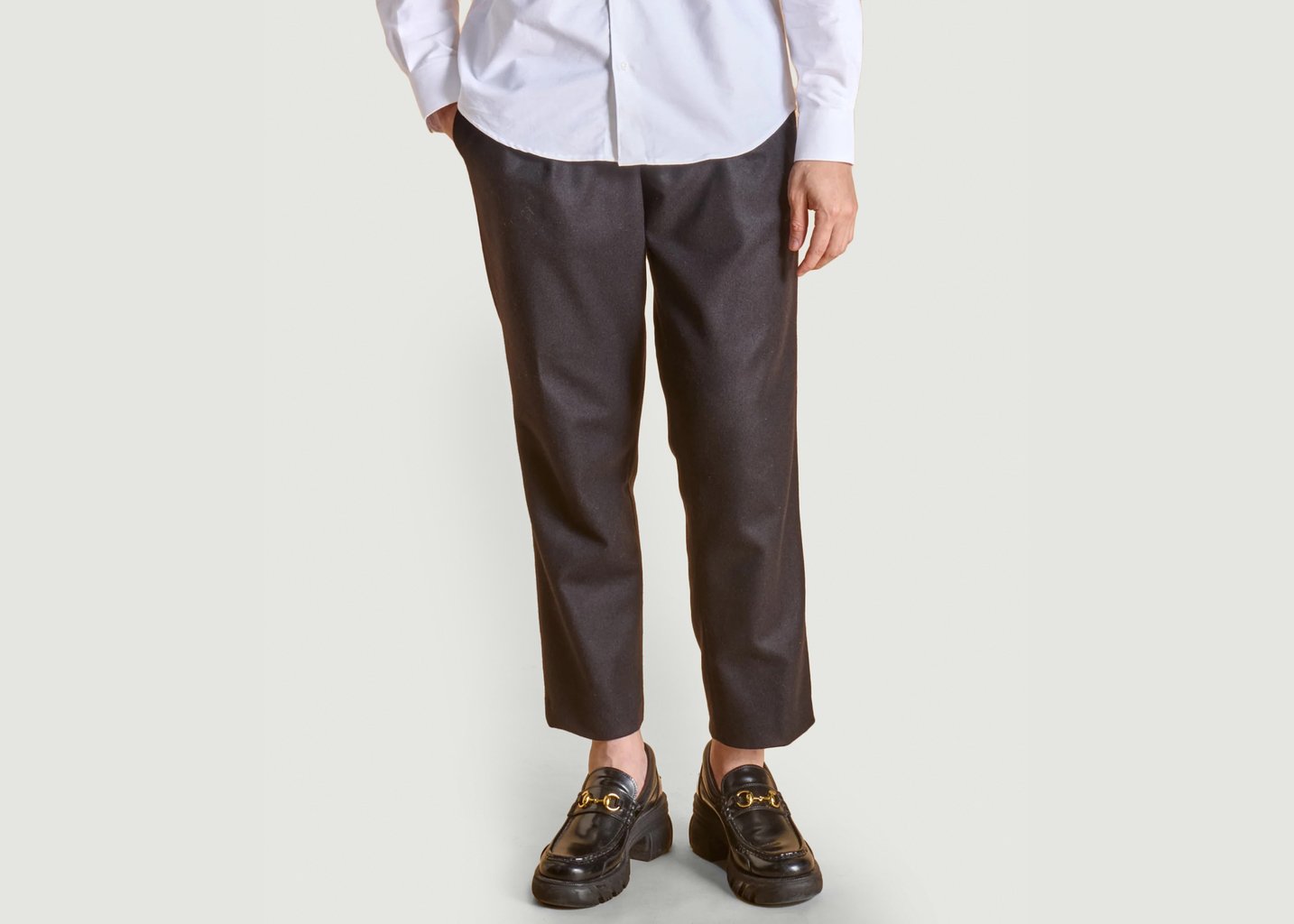 l'exception Le Pantalon Cadet Homme Noir Soubacq