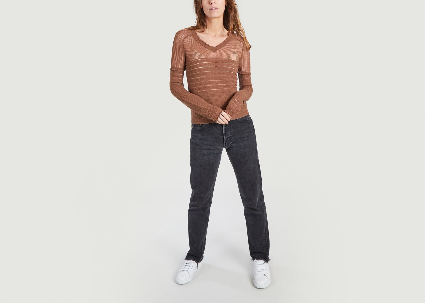 L'exception Maille Petits Volants Marron Carven