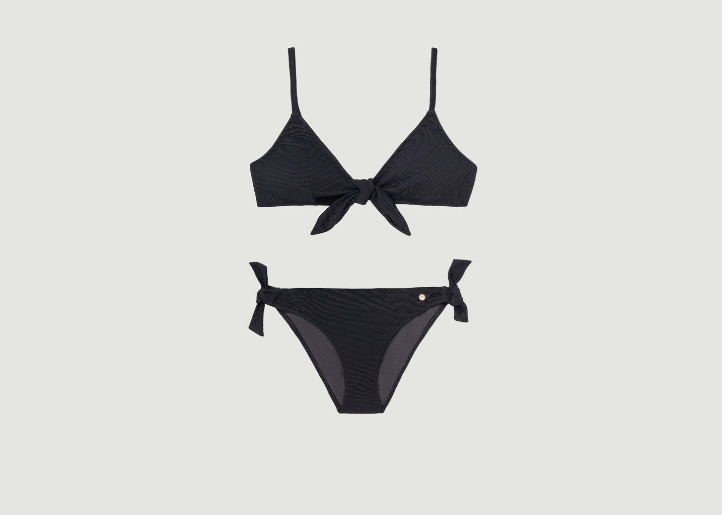 l'exception Maillot 2 pièces uni Noir Bohodot