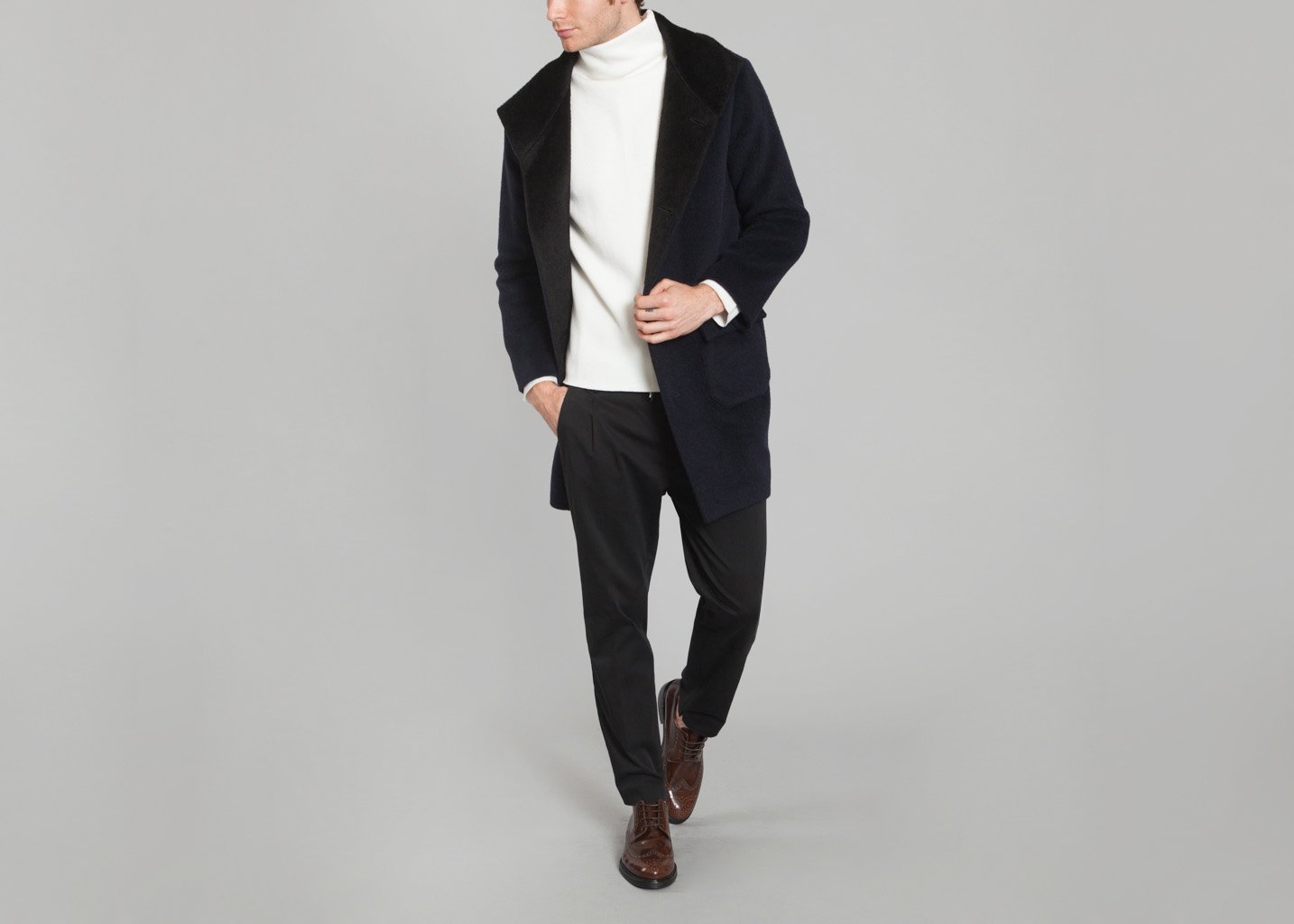 L'exception Manteau Gabriel Bleu Marine Ly Adams