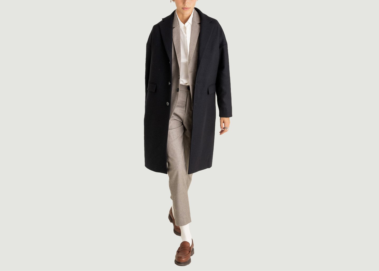 l'exception Manteau Genoa Encre noyoco