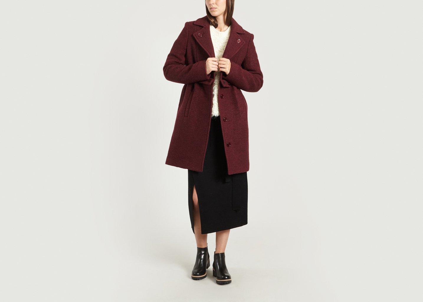 L'exception Manteau Long Bordeaux Carven