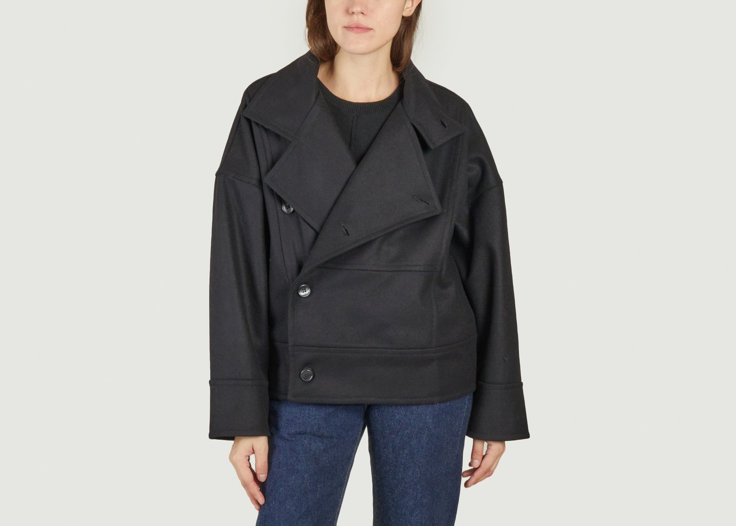 L'exception Manteau Luxe Craig Noir Roseanna