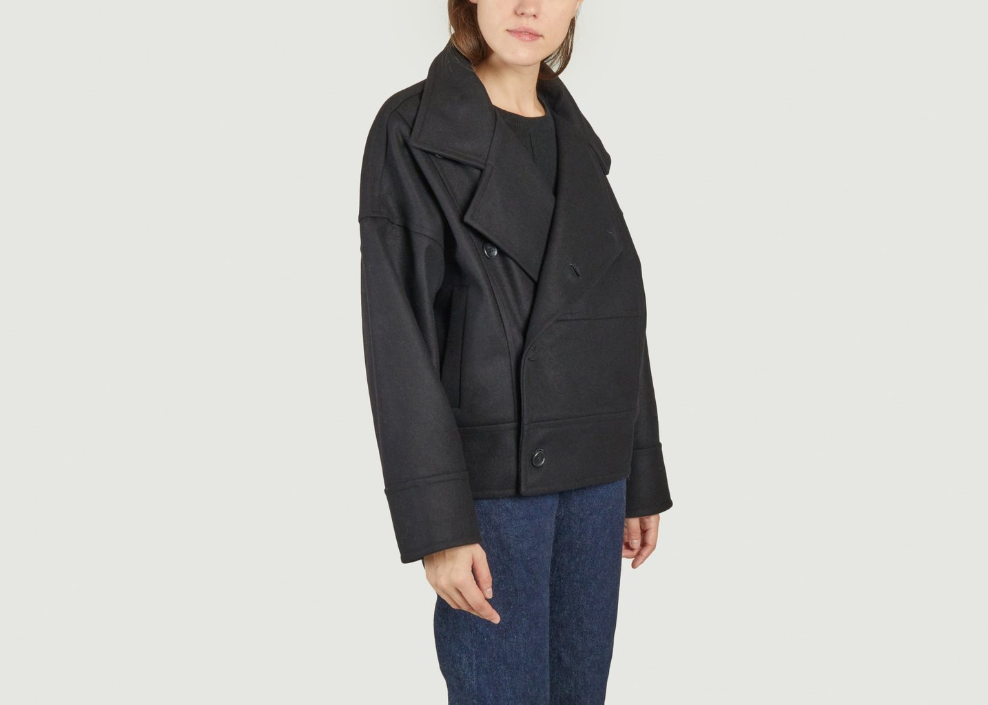 L'exception Manteau Luxe Craig Noir Roseanna