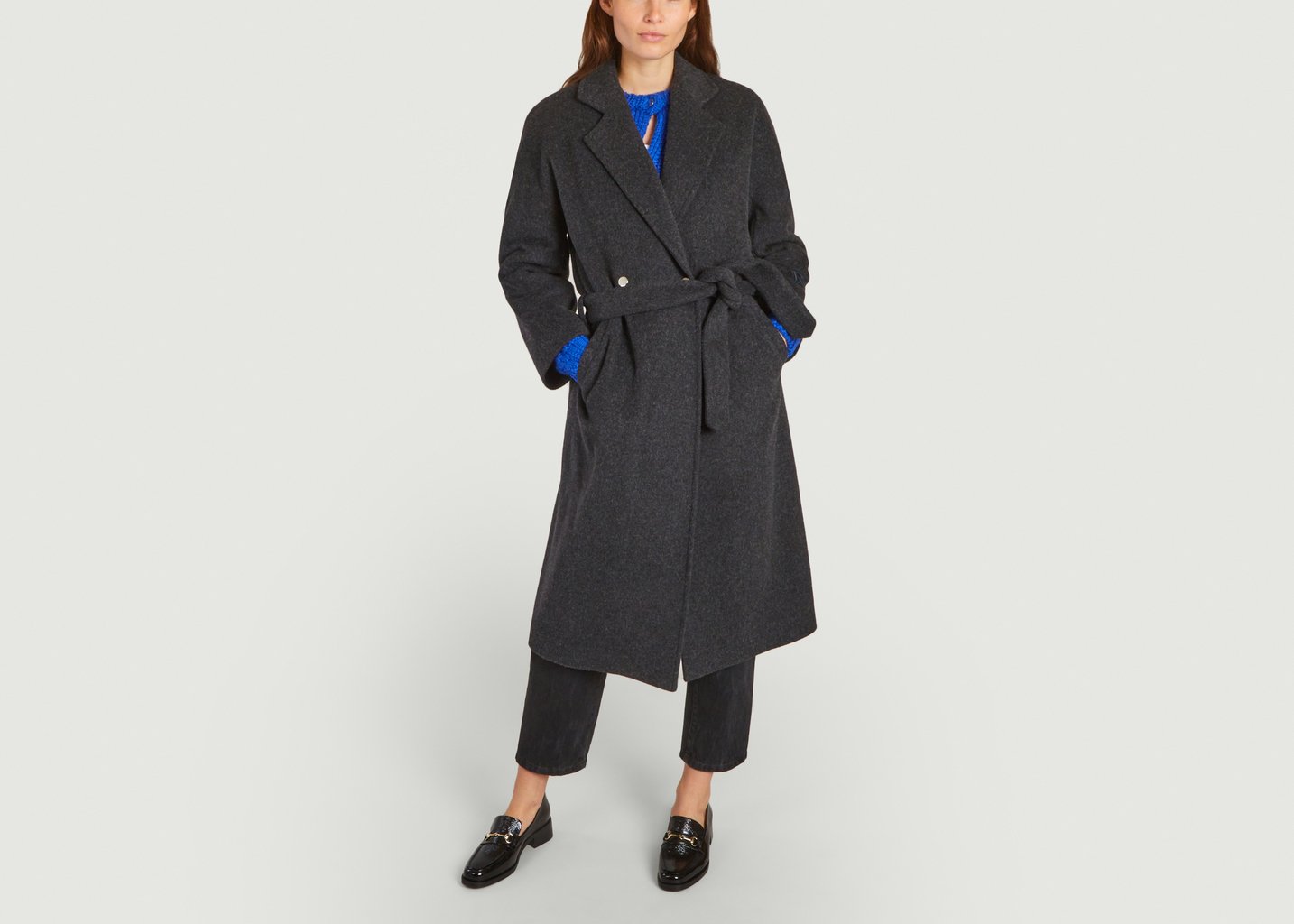 L'exception Manteau Max Folk Gris Roseanna
