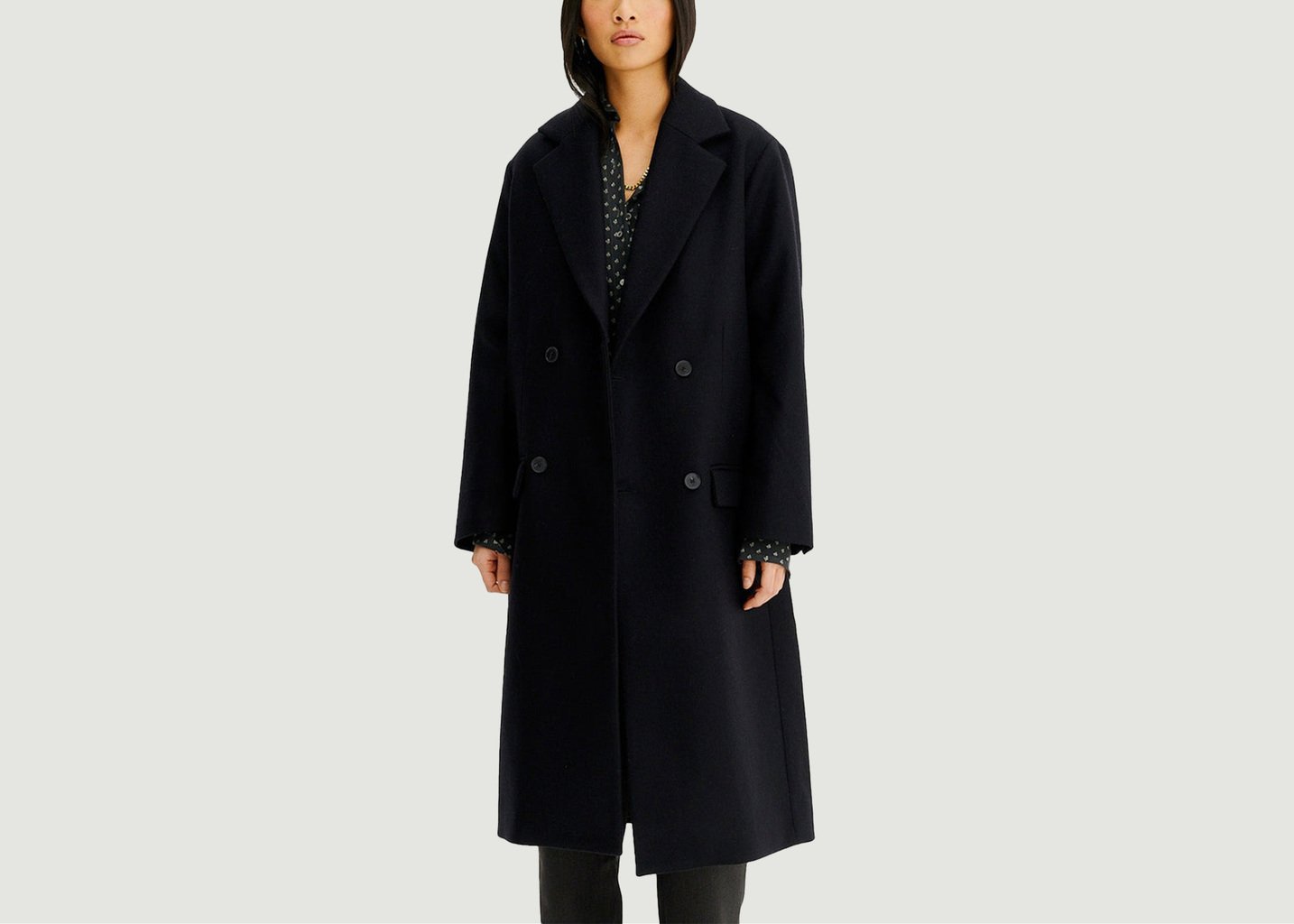 L'exception Manteau Osana Bleu Marine Noyoco