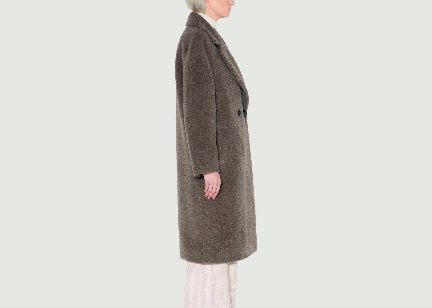 L'exception Manteau Uniface Taupe Maison Lener