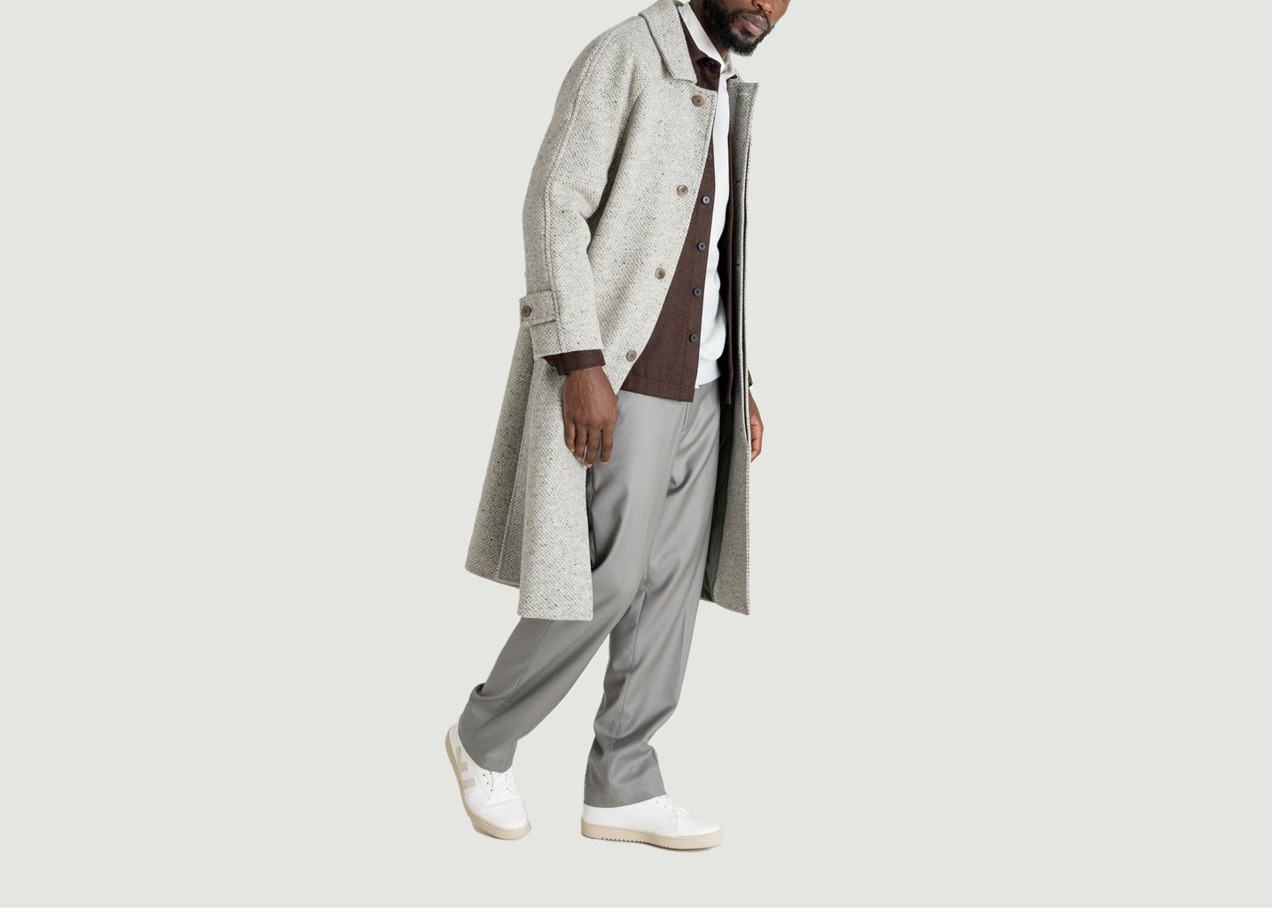 L'exception Manteau Verlaine Gris Léger Noyoco