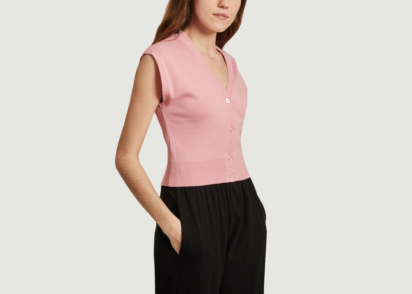 L'exception Mini Cardigan Jokari Rose Pâle Agnès B
