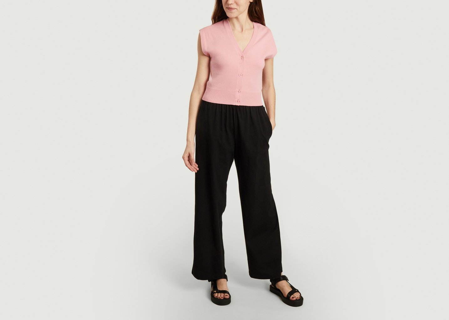 L'exception Mini Cardigan Jokari Rose Pâle Agnès B