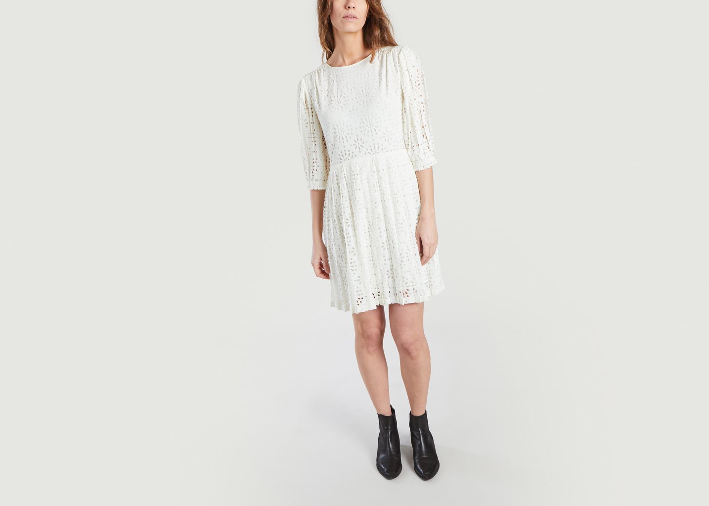 L'exception Mini Robe Plissée Crème See By Chloé