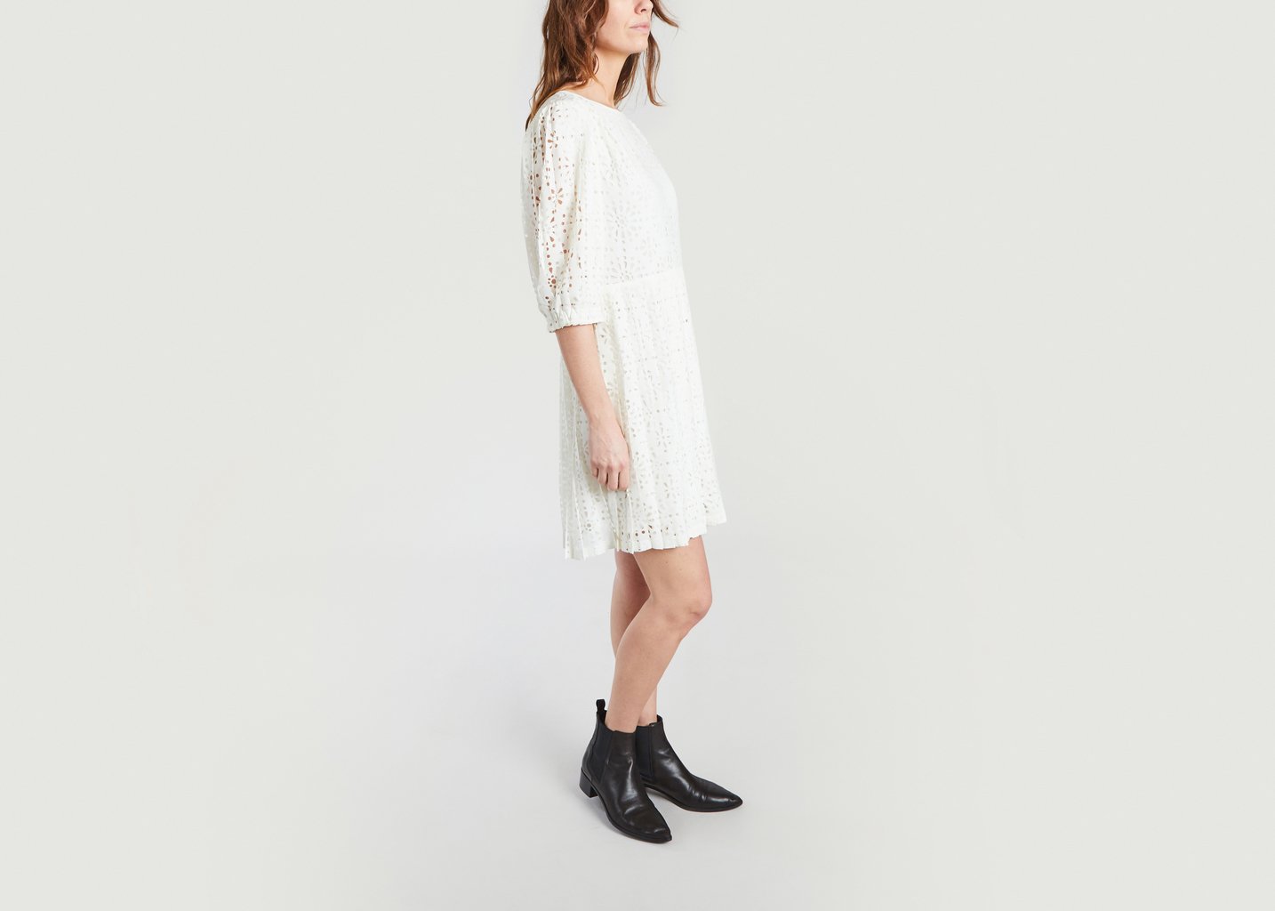 L'exception Mini Robe Plissée Crème See By Chloé