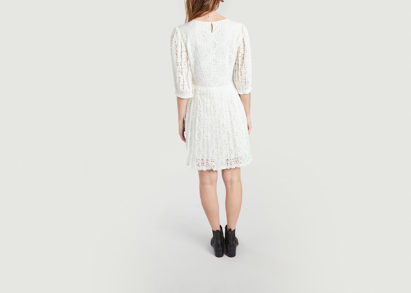 L'exception Mini Robe Plissée Crème See By Chloé