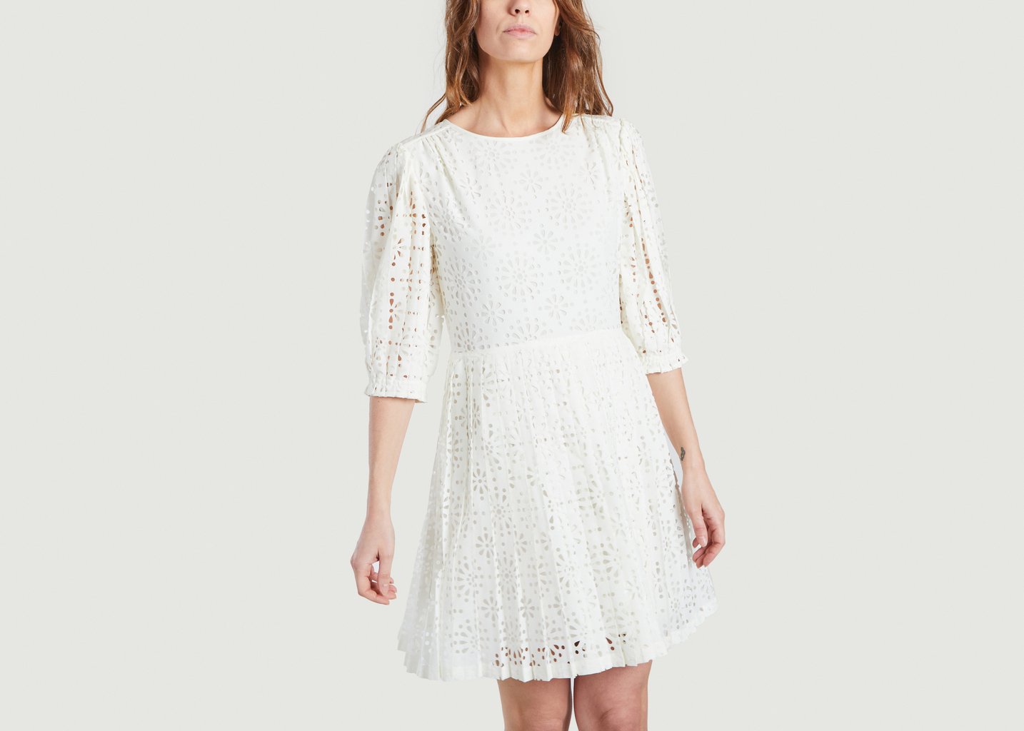 l'exception Mini robe plissée Crème See by Chloé