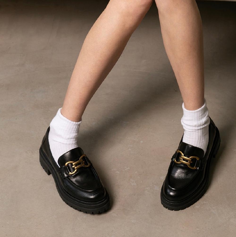 L'exception Mocassin Noémie Noir Maison Toufet