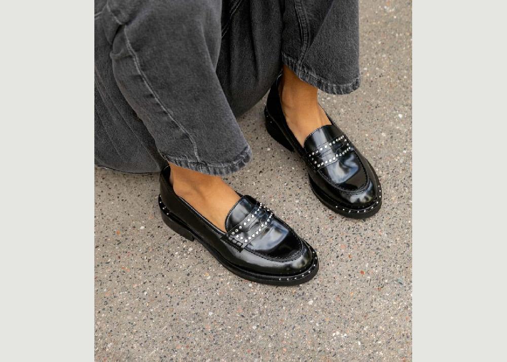 L'exception Mocassins Abigaëlle Noir Maison Toufet