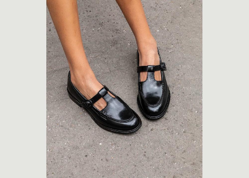 L'exception Mocassins Anne Noir Maison Toufet