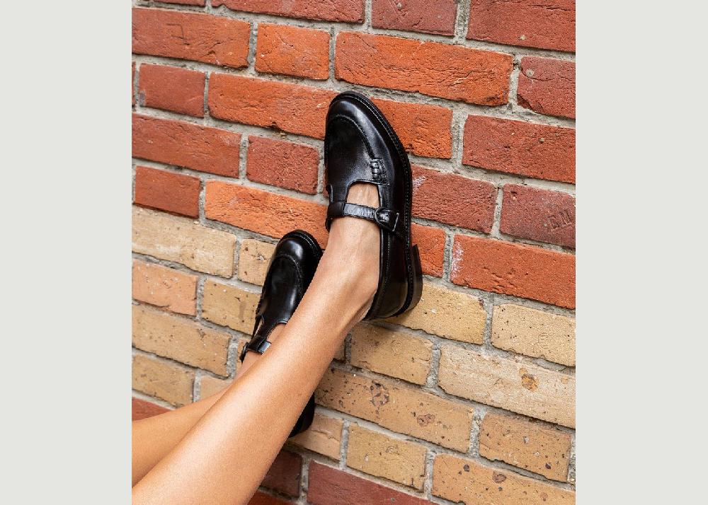 L'exception Mocassins Anne Noir Maison Toufet