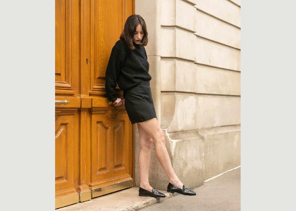 L'exception Mocassins Clémence Noir Maison Toufet