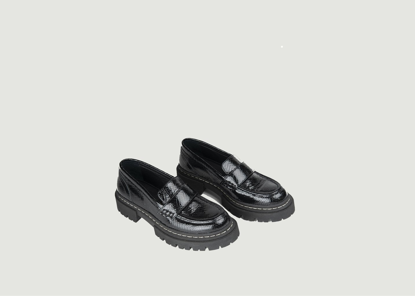 L'exception Mocassins En Cuir Calama Noir Anaki