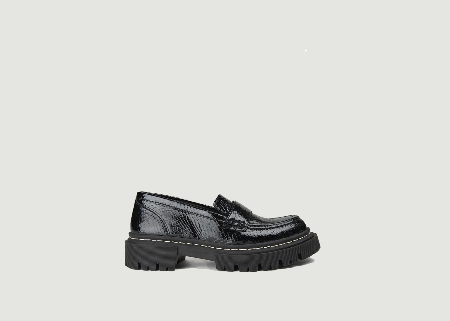 l'exception Mocassins en cuir Calama Noir Anaki