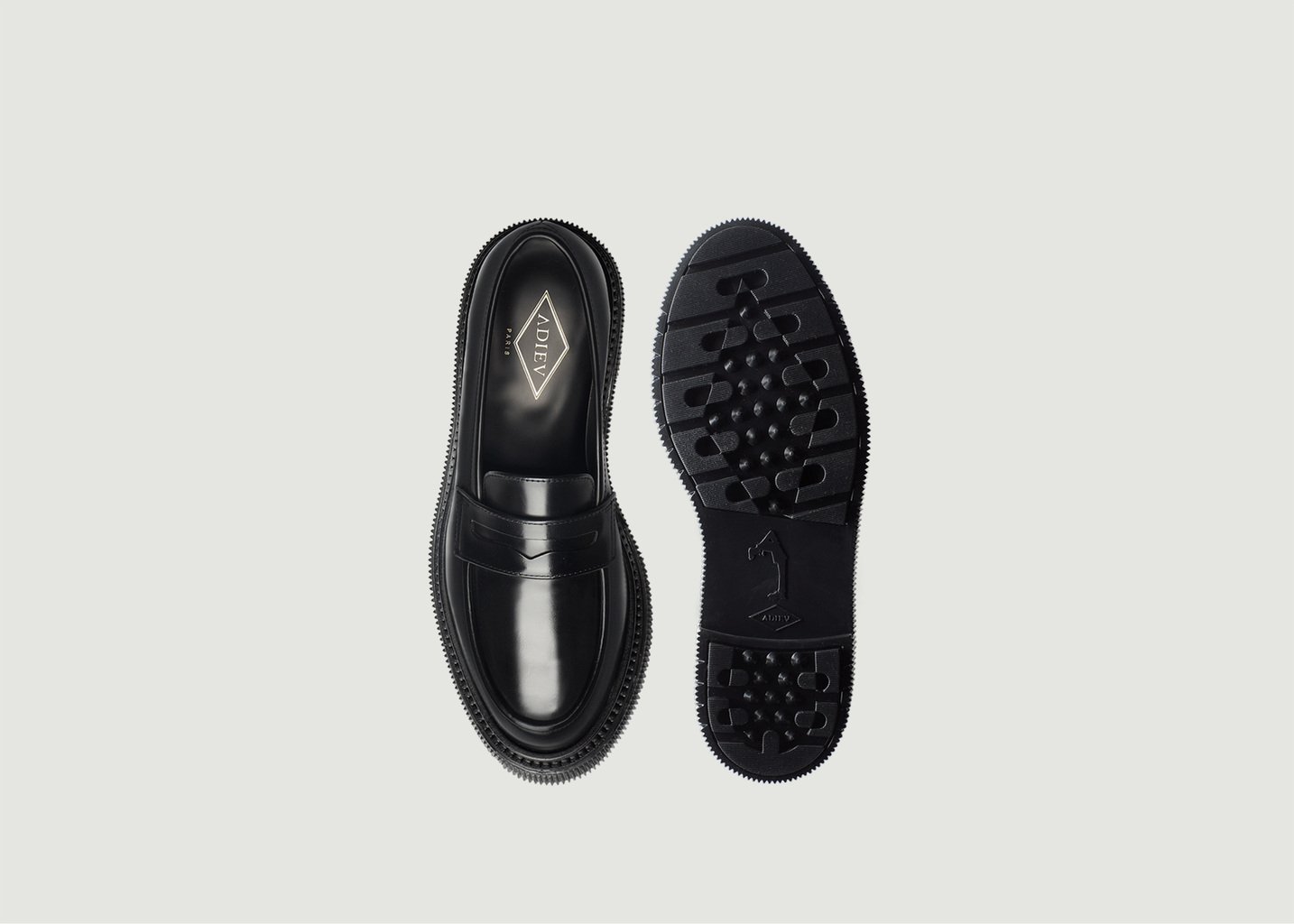 L'exception Mocassins En Cuir Type 159 Noir Adieu