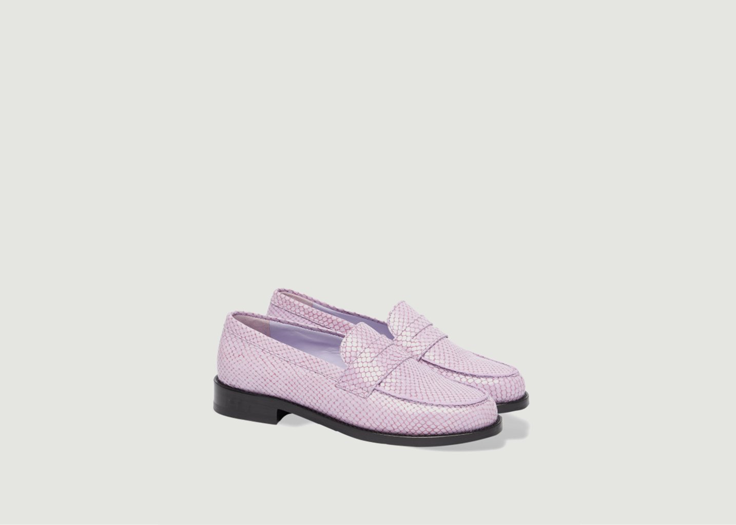 L'exception Mocassins Lilas En Cuir Lilas Roseanna
