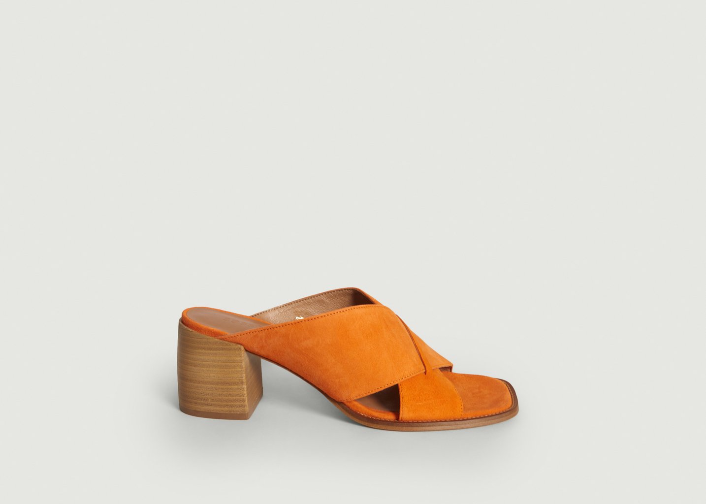 L'exception Mules En Cuir Sokosti Orange Sessùn