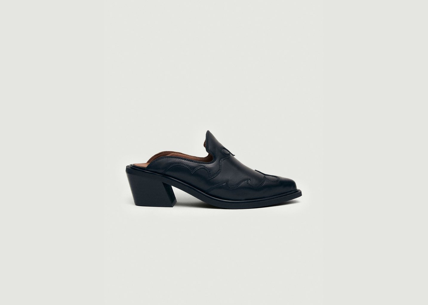 l'exception Mules en cuir Weston Noir Alohas
