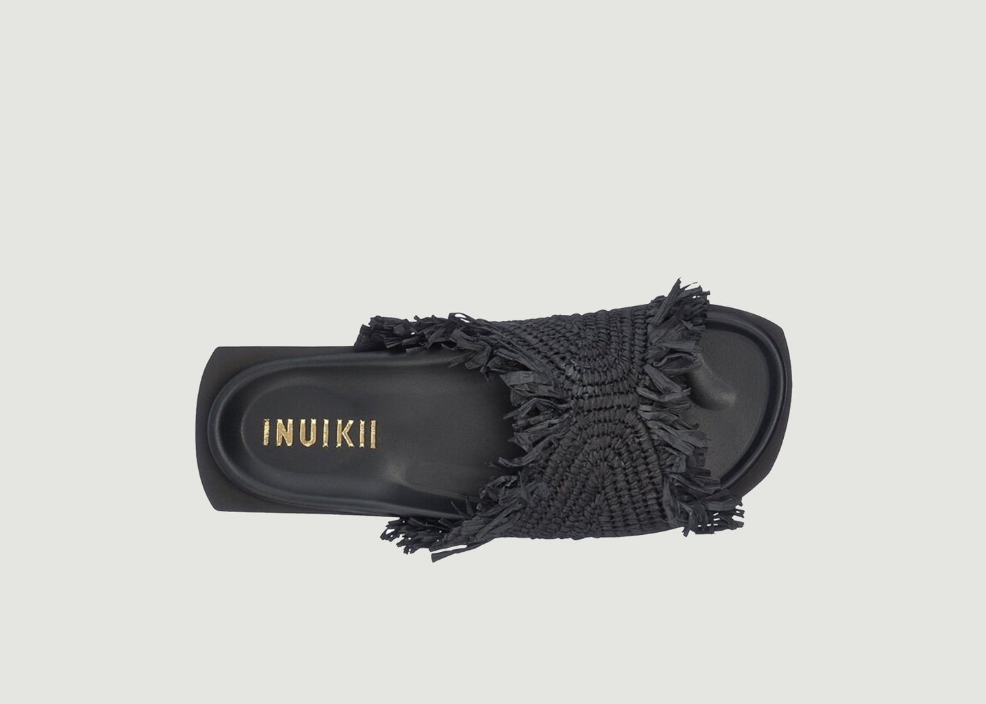 L'exception Mules Raffia Moon Noir Inuikii