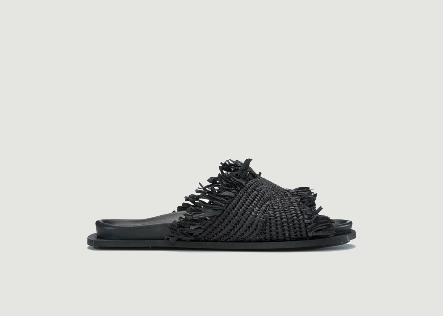 l'exception Mules Raffia Moon Noir Inuikii
