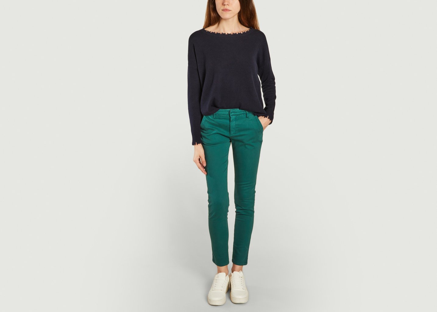 L'exception Pantalon Ajusté Sandy Vert Reiko