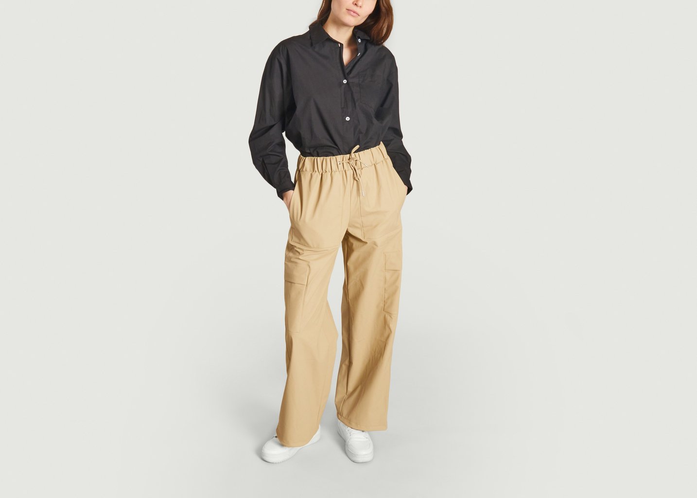 l'exception Pantalon Cargo Beige Rains