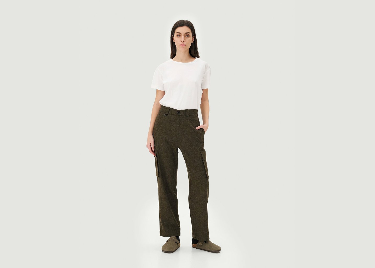 L'exception Pantalon Cargo Khaki Noyoco