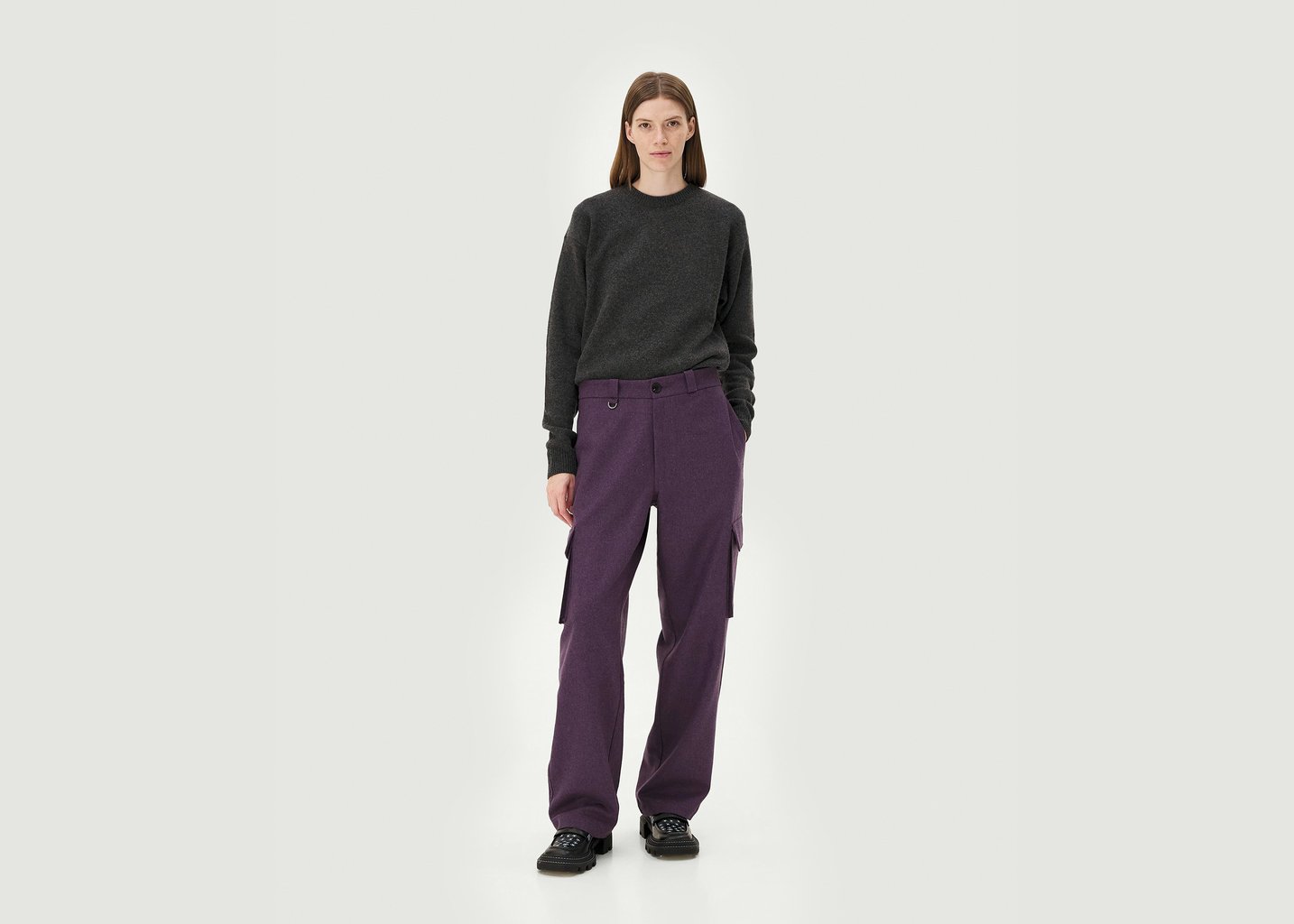 L'exception Pantalon Cargo Violet Noyoco