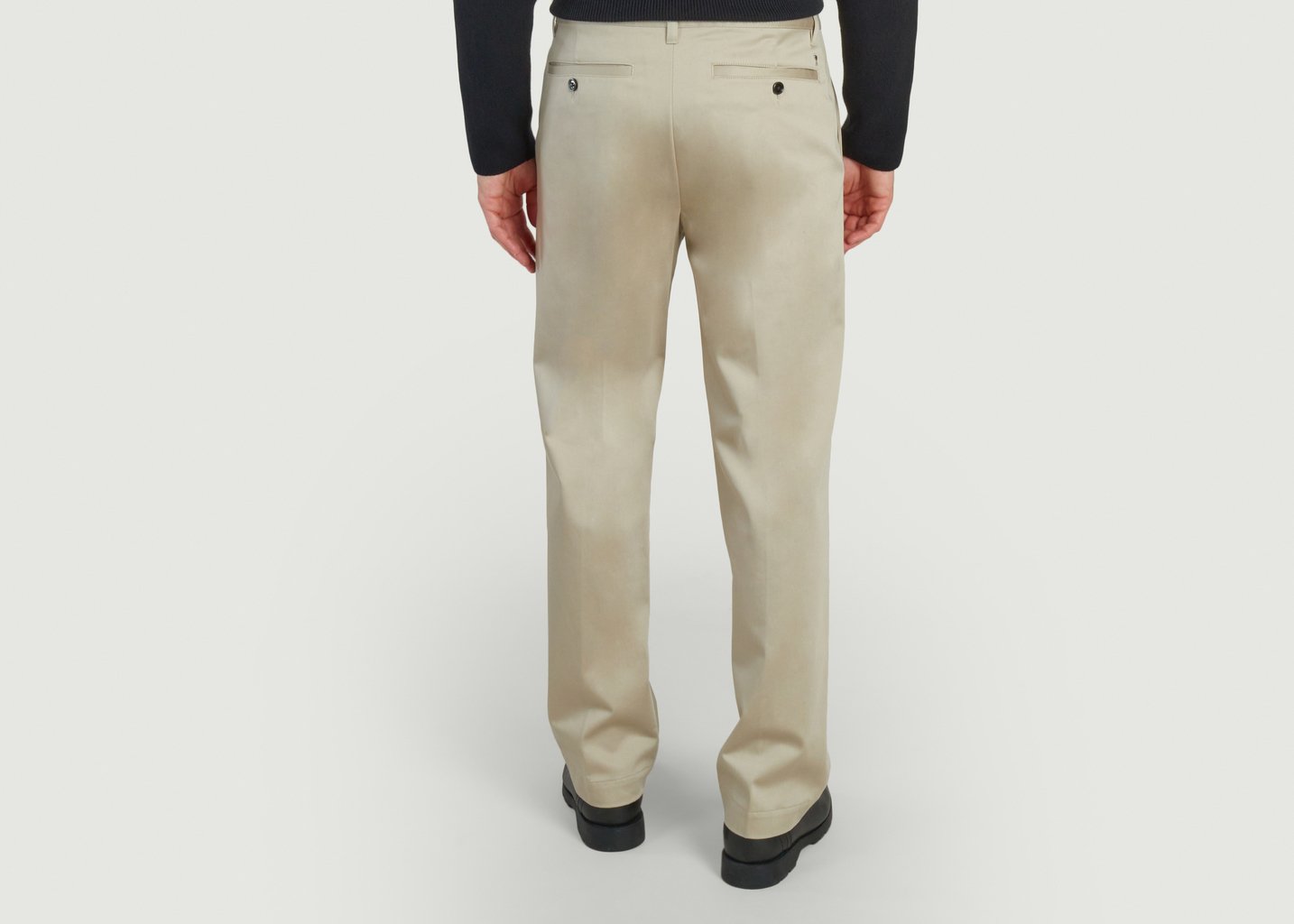 L'exception Pantalon Chino Droit Beige AMI Paris