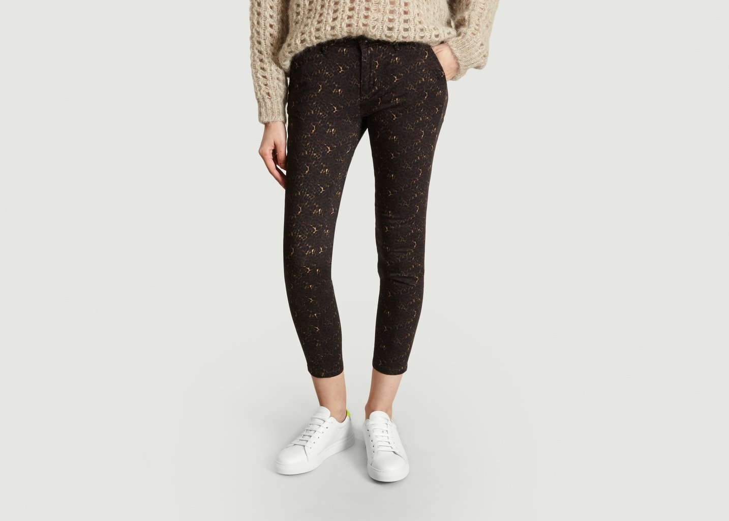 l'exception Pantalon Chino Sandy Marron Reiko