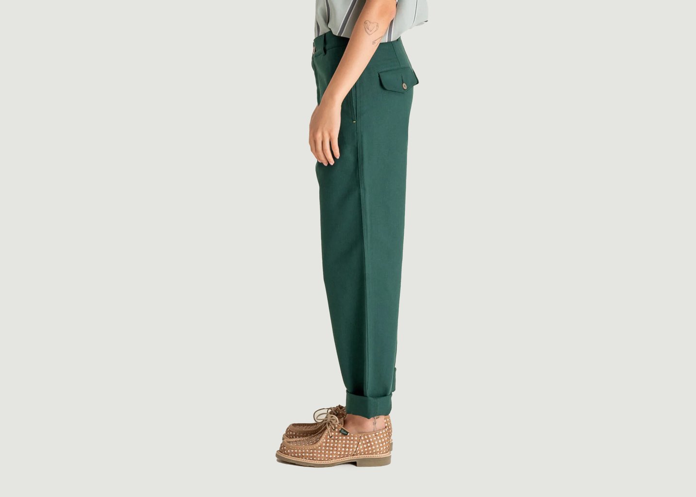 L'exception Pantalon Dali Vert Bouteille Noyoco