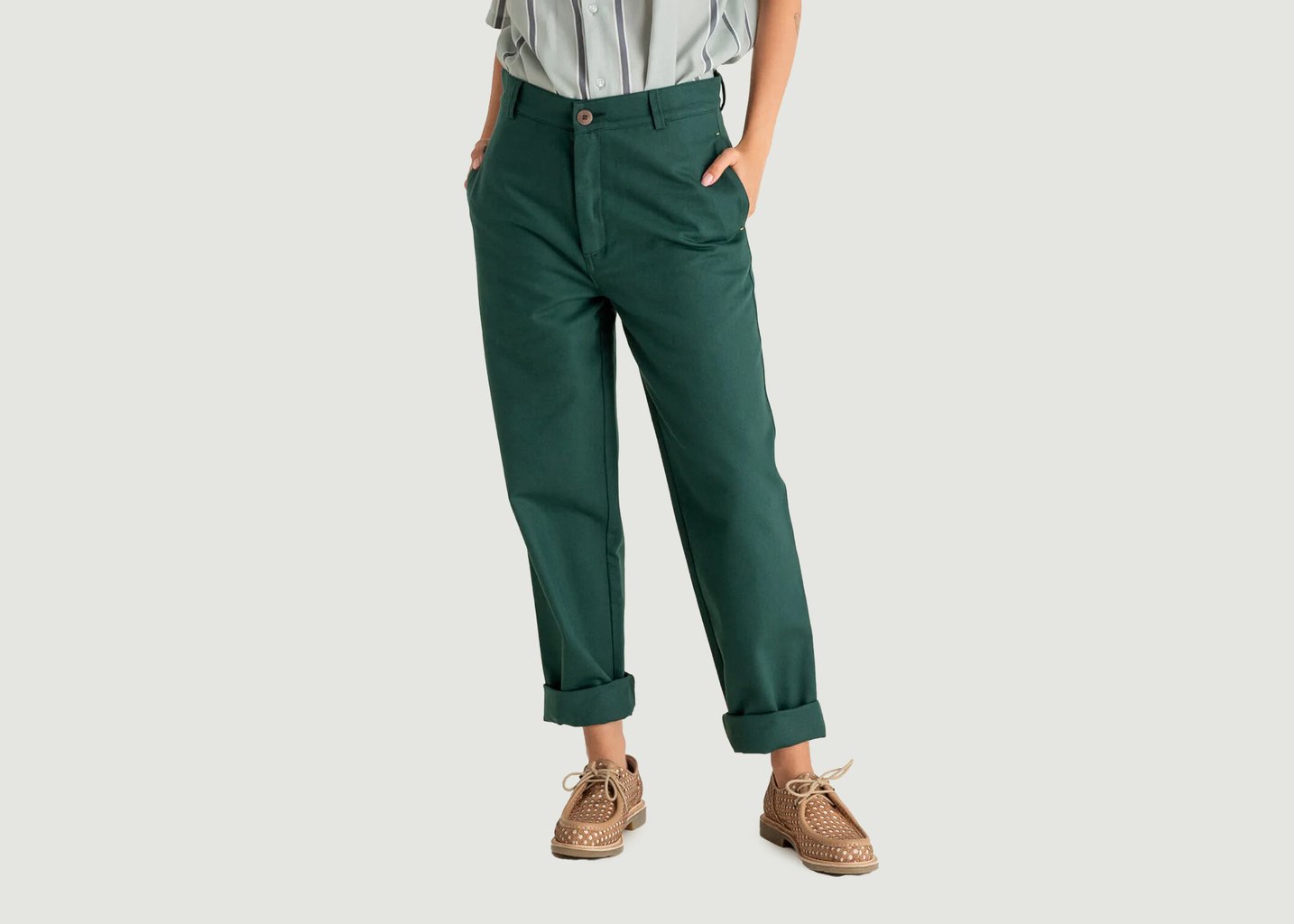 l'exception Pantalon Dali Vert Bouteille noyoco