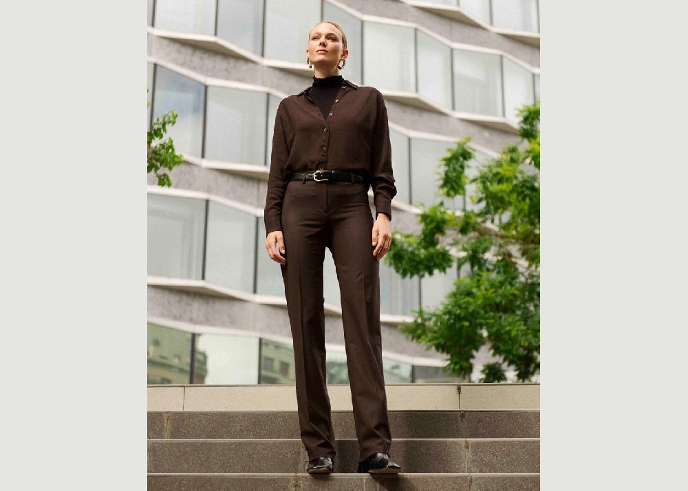 L'exception Pantalon Droit Marron 17H10