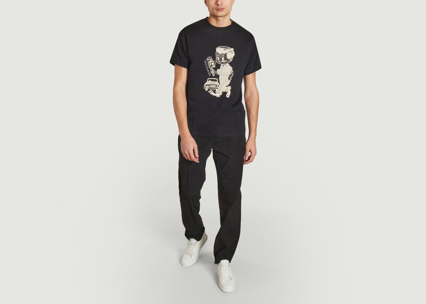 L'exception Pantalon En Coton Noir M.C. Overalls
