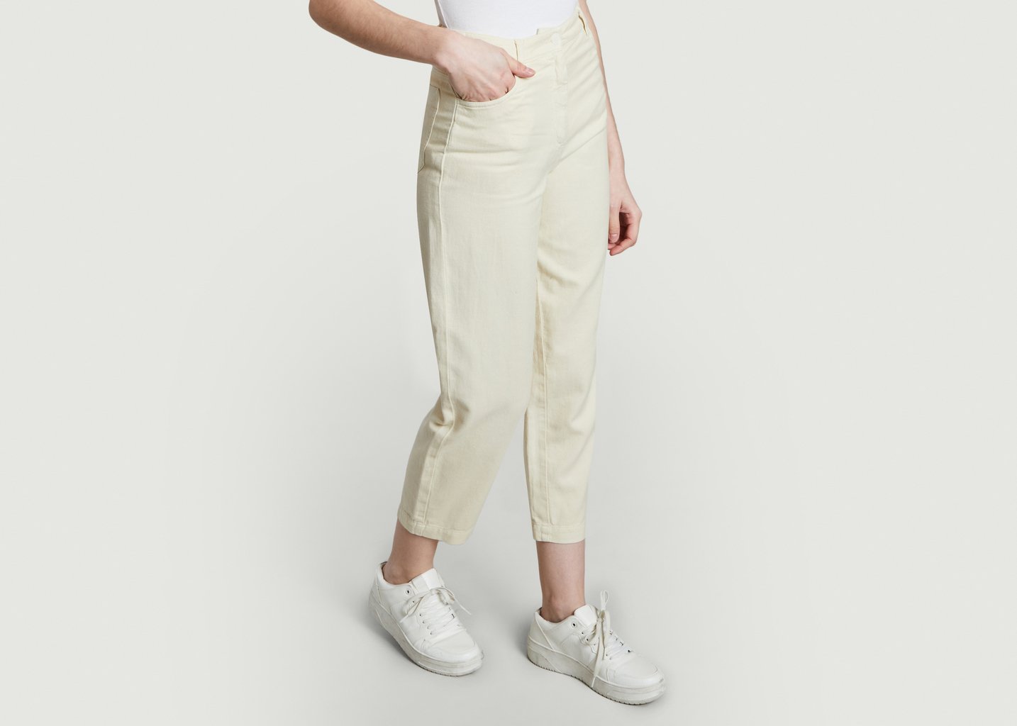 L'exception Pantalon En Denim Nica Ecru Sessùn