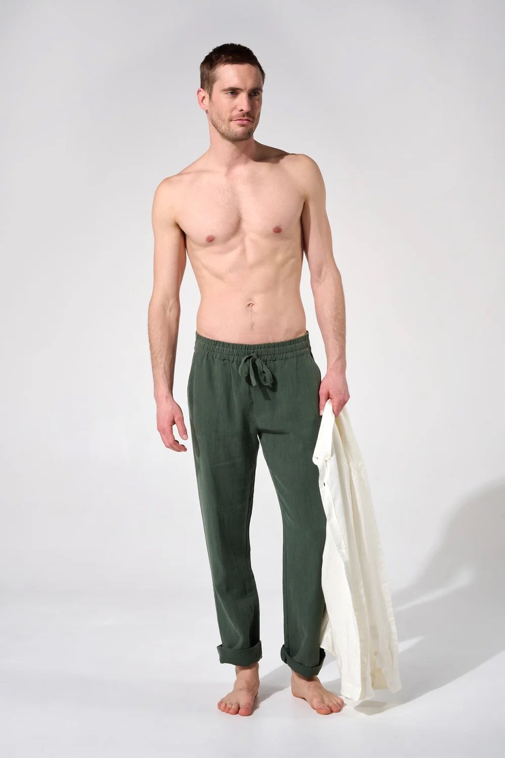 L'exception Pantalon En Lin Khaki Apnee