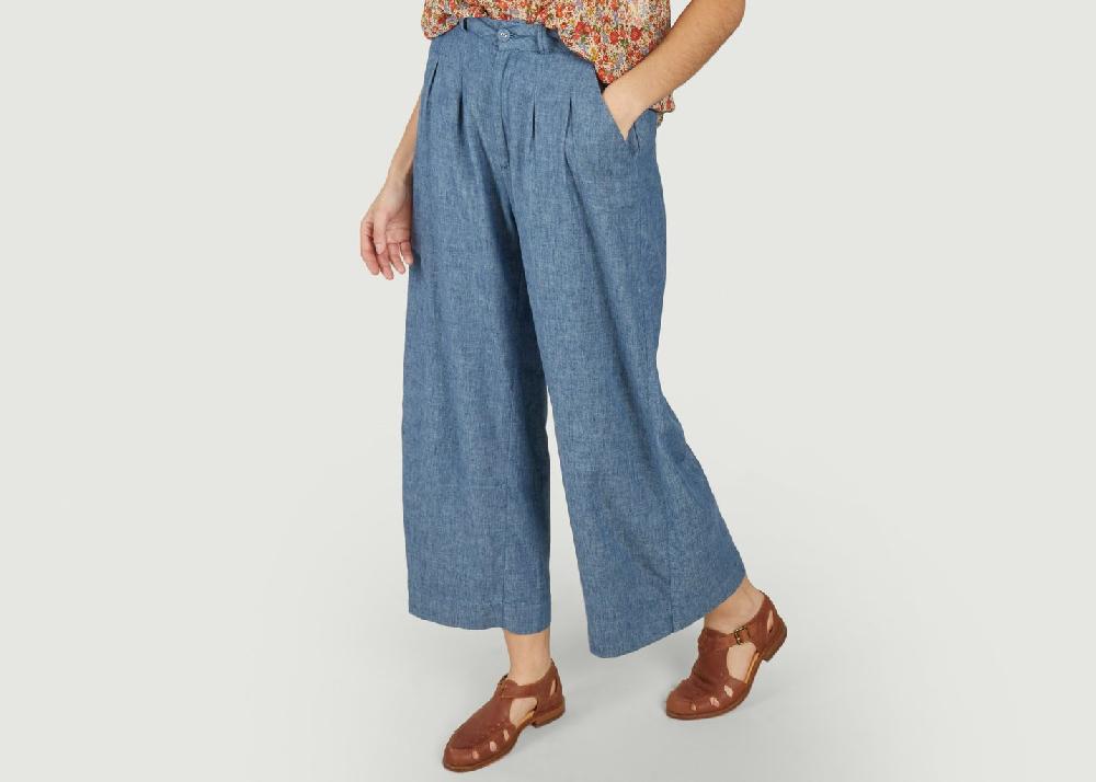 L'exception Pantalon Fluide Bleu Marine Emile & Ida