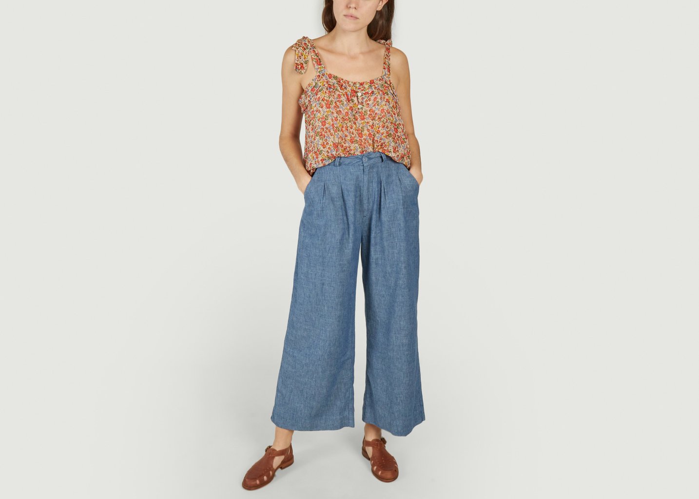 L'exception Pantalon Fluide Bleu Marine Emile & Ida