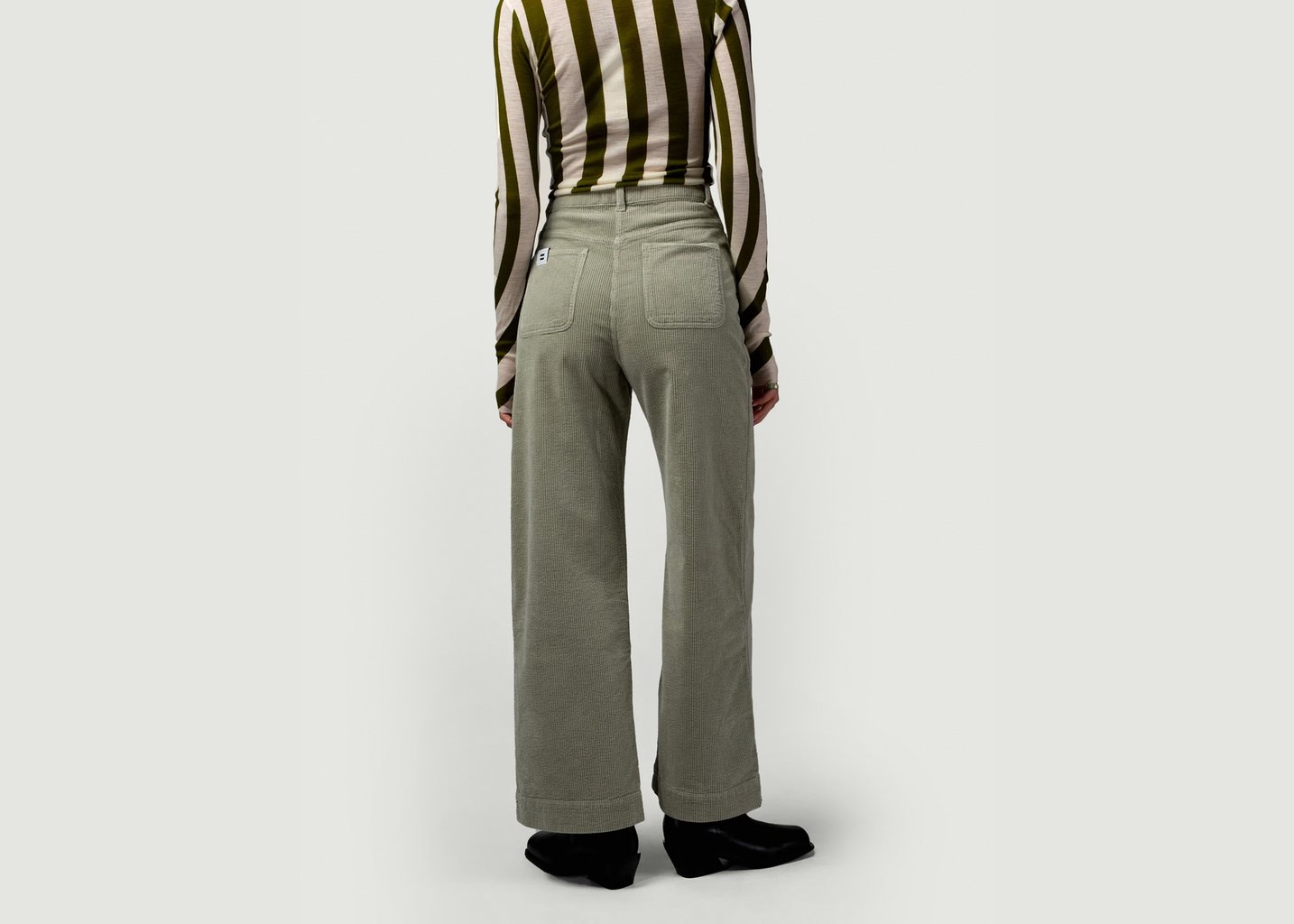 L'exception Pantalon Jane Khaki Côtelé Paris