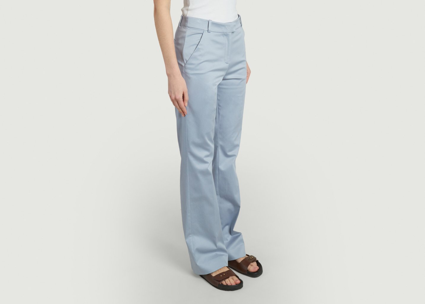 L'exception Pantalon John Bleu Clair Ba&sh