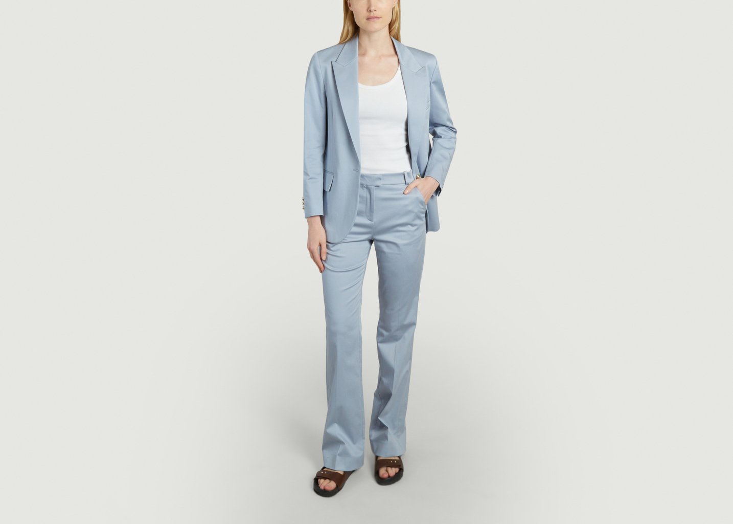 L'exception Pantalon John Bleu Clair Ba&sh