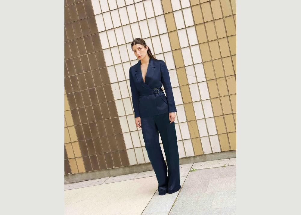 l'exception Pantalon large Bleu 17H10